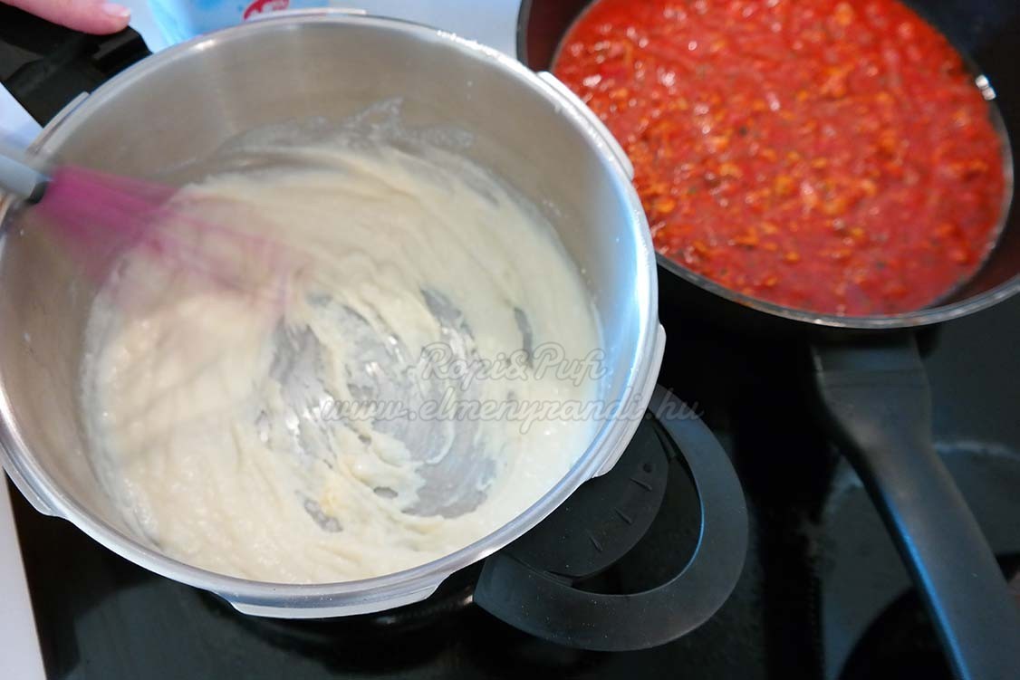 Lasagne - besamel készítése
