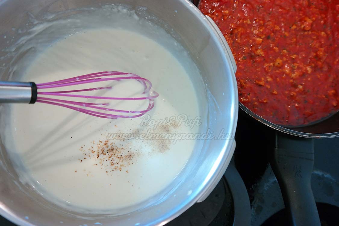 Lasagne - besamel készítése